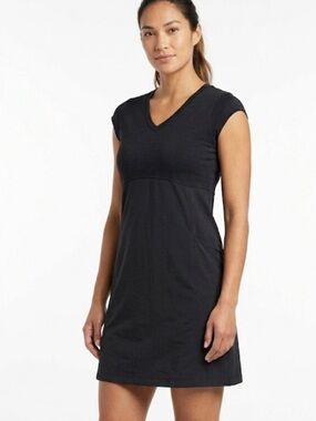 12 L.L. Bean Black Short Sleeve Dress | Size Small| Casual Work Travel Essential